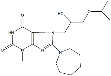 8-(1-azepanyl)-7-(2-hydroxy-3-isopropoxypropyl)-3-methyl-3,7-dihydro-1H-purine-2,6-dione Structure