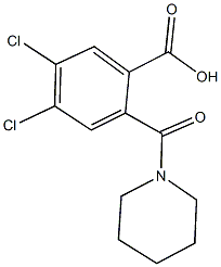 4,5-dichloro-2-(1-piperidinylcarbonyl)benzoic acid Structure
