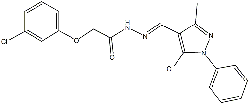 N'-[(5-chloro-3-methyl-1-phenyl-1H-pyrazol-4-yl)methylene]-2-(3-chlorophenoxy)acetohydrazide Structure