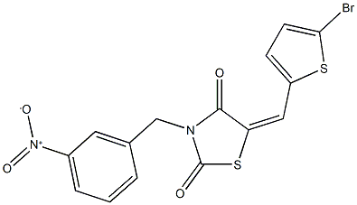 5-[(5-bromo-2-thienyl)methylene]-3-{3-nitrobenzyl}-1,3-thiazolidine-2,4-dione Structure