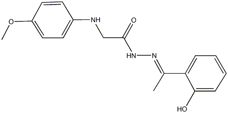 N'-[1-(2-hydroxyphenyl)ethylidene]-2-(4-methoxyanilino)acetohydrazide 구조식 이미지