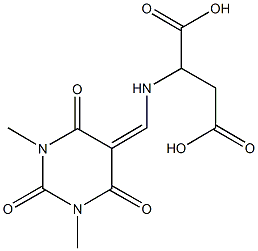 N-[(1,3-dimethyl-2,4,6-trioxotetrahydro-5(2H)-pyrimidinylidene)methyl]aspartic acid Structure