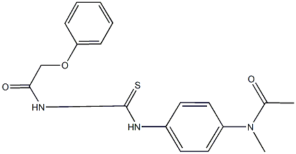 N-methyl-N-[4-({[(phenoxyacetyl)amino]carbothioyl}amino)phenyl]acetamide 구조식 이미지