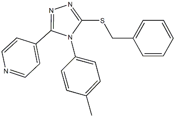 benzyl 4-(4-methylphenyl)-5-(4-pyridinyl)-4H-1,2,4-triazol-3-yl sulfide 구조식 이미지