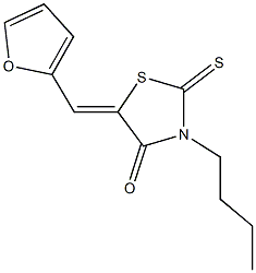 3-butyl-5-(2-furylmethylene)-2-thioxo-1,3-thiazolidin-4-one 구조식 이미지