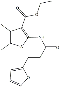 ethyl 2-{[3-(2-furyl)acryloyl]amino}-4,5-dimethyl-3-thiophenecarboxylate 구조식 이미지