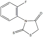 3-(2-fluorophenyl)-2-thioxo-1,3-thiazolidin-4-one 구조식 이미지
