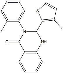 3-(2-methylphenyl)-2-(3-methyl-2-thienyl)-2,3-dihydro-4(1H)-quinazolinone 구조식 이미지