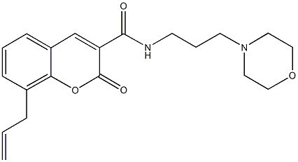 8-allyl-N-[3-(4-morpholinyl)propyl]-2-oxo-2H-chromene-3-carboxamide 구조식 이미지