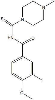 3-iodo-4-methoxy-N-[(4-methyl-1-piperazinyl)carbothioyl]benzamide 구조식 이미지