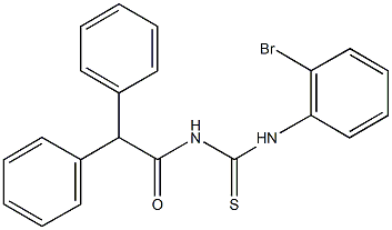 N-(2-bromophenyl)-N'-(diphenylacetyl)thiourea Structure