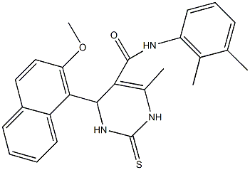 N-(2,3-dimethylphenyl)-4-(2-methoxy-1-naphthyl)-6-methyl-2-thioxo-1,2,3,4-tetrahydropyrimidine-5-carboxamide Structure