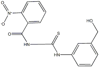 N-[3-(hydroxymethyl)phenyl]-N'-{2-nitrobenzoyl}thiourea Structure