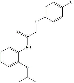 2-(4-chlorophenoxy)-N-(2-isopropoxyphenyl)acetamide 구조식 이미지