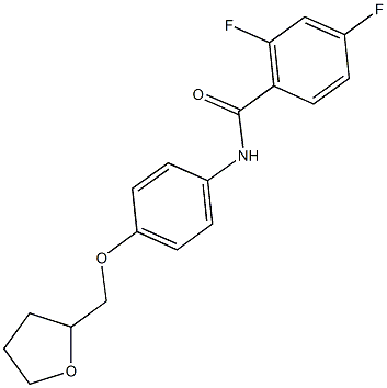 2,4-difluoro-N-[4-(tetrahydro-2-furanylmethoxy)phenyl]benzamide Structure