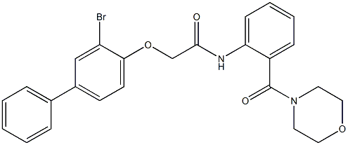 2-[(3-bromo[1,1'-biphenyl]-4-yl)oxy]-N-[2-(4-morpholinylcarbonyl)phenyl]acetamide Structure