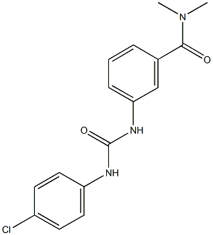 3-{[(4-chloroanilino)carbonyl]amino}-N,N-dimethylbenzamide Structure
