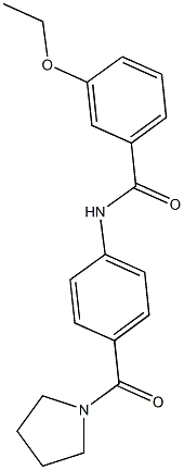3-ethoxy-N-[4-(1-pyrrolidinylcarbonyl)phenyl]benzamide 구조식 이미지