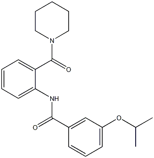 3-isopropoxy-N-[2-(1-piperidinylcarbonyl)phenyl]benzamide 구조식 이미지