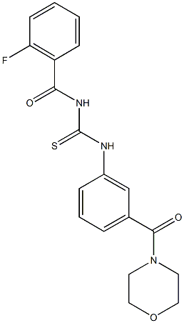 N-(2-fluorobenzoyl)-N'-[3-(4-morpholinylcarbonyl)phenyl]thiourea 구조식 이미지