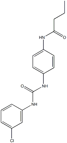 N-(4-{[(3-chloroanilino)carbonyl]amino}phenyl)butanamide Structure