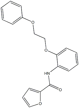 N-[2-(2-phenoxyethoxy)phenyl]-2-furamide 구조식 이미지