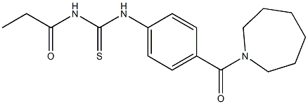 N-[4-(1-azepanylcarbonyl)phenyl]-N'-propionylthiourea 구조식 이미지