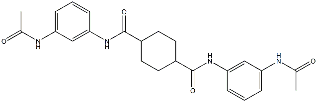 N~1~,N~4~-bis[3-(acetylamino)phenyl]-1,4-cyclohexanedicarboxamide 구조식 이미지