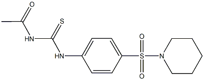 N-acetyl-N'-[4-(1-piperidinylsulfonyl)phenyl]thiourea Structure