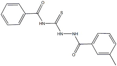 N-{[2-(3-methylbenzoyl)hydrazino]carbothioyl}benzamide 구조식 이미지