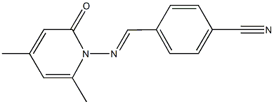 4-{[(2,4-dimethyl-6-oxo-1(6H)-pyridinyl)imino]methyl}benzonitrile 구조식 이미지