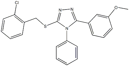 3-{5-[(2-chlorobenzyl)sulfanyl]-4-phenyl-4H-1,2,4-triazol-3-yl}phenyl methyl ether Structure