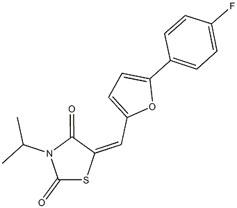 5-{[5-(4-fluorophenyl)-2-furyl]methylene}-3-isopropyl-1,3-thiazolidine-2,4-dione Structure