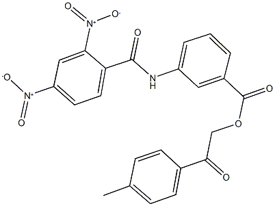 2-(4-methylphenyl)-2-oxoethyl 3-({2,4-dinitrobenzoyl}amino)benzoate Structure