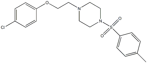 1-[2-(4-chlorophenoxy)ethyl]-4-[(4-methylphenyl)sulfonyl]piperazine 구조식 이미지