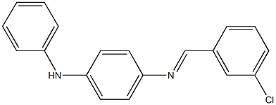 N-(4-anilinophenyl)-N-(3-chlorobenzylidene)amine 구조식 이미지