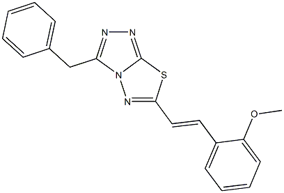 2-[2-(3-benzyl[1,2,4]triazolo[3,4-b][1,3,4]thiadiazol-6-yl)vinyl]phenyl methyl ether Structure