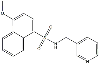 4-methoxy-N-(3-pyridinylmethyl)-1-naphthalenesulfonamide 구조식 이미지