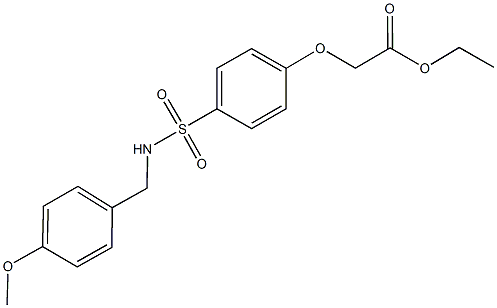 ethyl (4-{[(4-methoxybenzyl)amino]sulfonyl}phenoxy)acetate 구조식 이미지