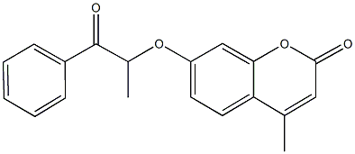 4-methyl-7-(1-methyl-2-oxo-2-phenylethoxy)-2H-chromen-2-one Structure