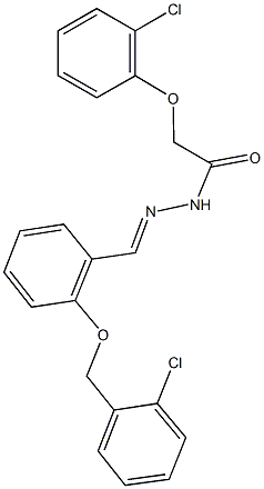 N'-{2-[(2-chlorobenzyl)oxy]benzylidene}-2-(2-chlorophenoxy)acetohydrazide 구조식 이미지