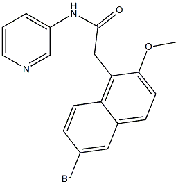 2-(6-bromo-2-methoxy-1-naphthyl)-N-(3-pyridinyl)acetamide Structure