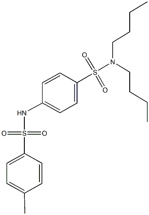 N,N-dibutyl-4-{[(4-methylphenyl)sulfonyl]amino}benzenesulfonamide 구조식 이미지