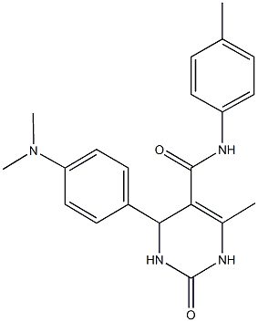 4-[4-(dimethylamino)phenyl]-6-methyl-N-(4-methylphenyl)-2-oxo-1,2,3,4-tetrahydropyrimidine-5-carboxamide Structure