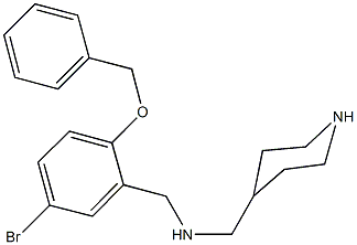 N-[2-(benzyloxy)-5-bromobenzyl]-N-(4-piperidinylmethyl)amine 구조식 이미지