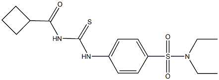 4-({[(cyclobutylcarbonyl)amino]carbothioyl}amino)-N,N-diethylbenzenesulfonamide Structure