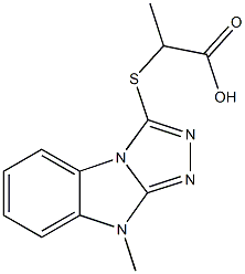 2-[(9-methyl-9H-[1,2,4]triazolo[4,3-a]benzimidazol-3-yl)sulfanyl]propanoic acid Structure