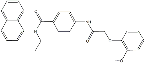 N-ethyl-4-{[(2-methoxyphenoxy)acetyl]amino}-N-(1-naphthyl)benzamide 구조식 이미지