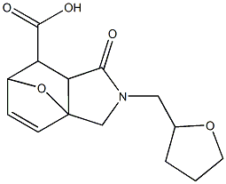 4-oxo-3-(tetrahydro-2-furanylmethyl)-10-oxa-3-azatricyclo[5.2.1.0~1,5~]dec-8-ene-6-carboxylic acid 구조식 이미지