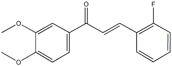 1-(3,4-dimethoxyphenyl)-3-(2-fluorophenyl)-2-propen-1-one 구조식 이미지